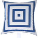 Dann Foley 24 inch Navy Blue and White Decorative Pillow