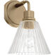 Pleated 1 Light 7.13 inch Premium Bronze Wall Sconce Wall Light