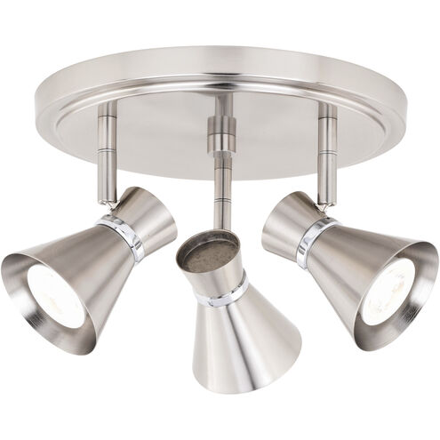 Alto 3 Light 120 Brushed Nickel and Chrome Directional Light Ceiling Light