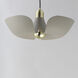 Poppy LED 17.75 inch Silver Gold and Satin Brass Single Pendant Ceiling Light