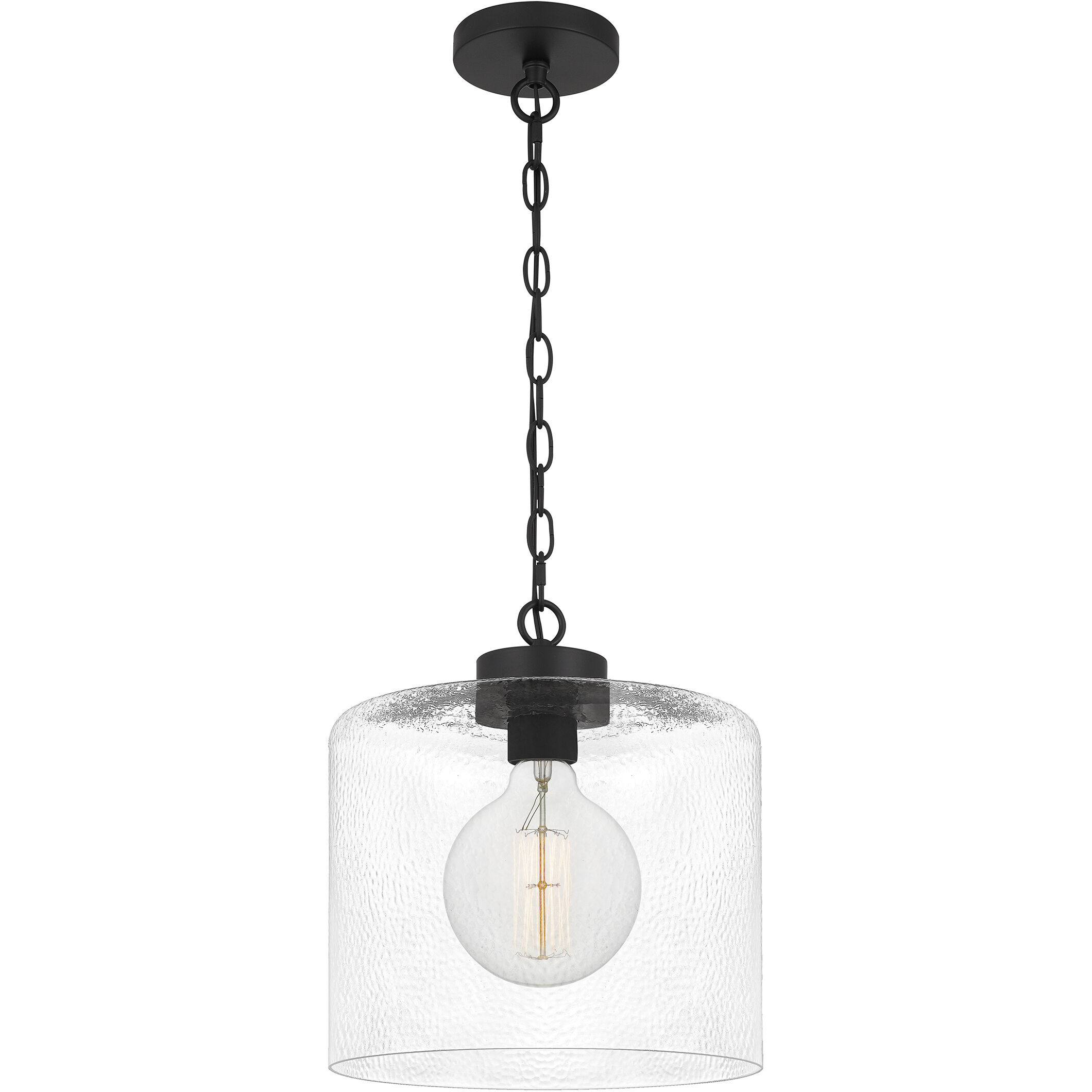 Abner 1 Light 12 inch Matte Black Mini Pendant Ceiling Light