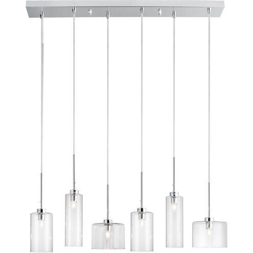 Industrial Chic LED 29 inch Polished Chrome Pendant Ceiling Light