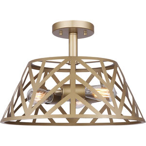 Maud 3 Light 16 inch Painted Gold Semi-Flush Mount Ceiling Light