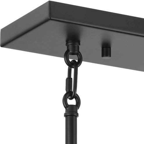 Rivera 5 Light 51.25 inch Matte Black Linear Chandelier Ceiling Light, Design Series