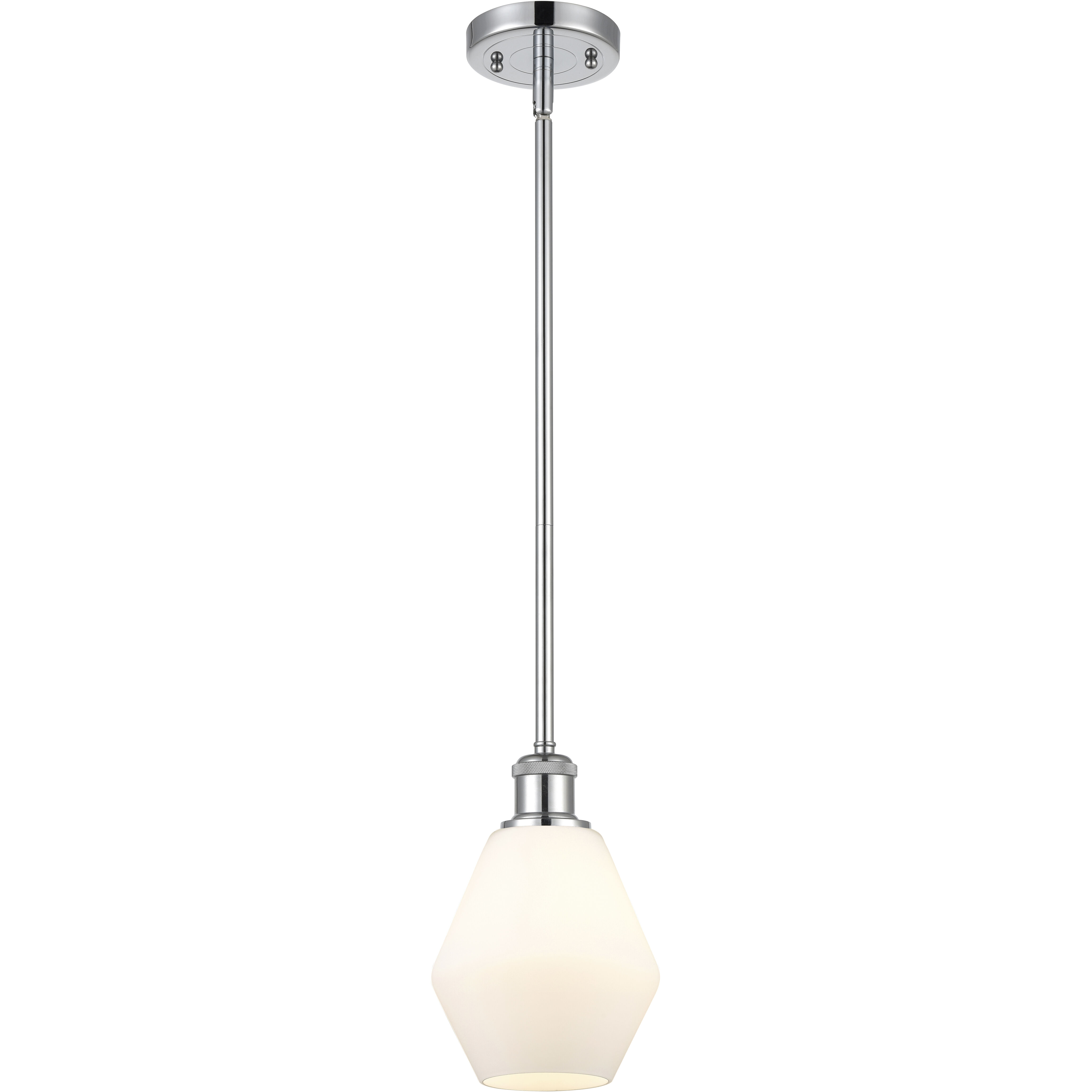 Ballston Cindyrella 1 Light 6 inch Polished Chrome Mini Pendant Ceiling Light in Incandescent, Matte White Glass