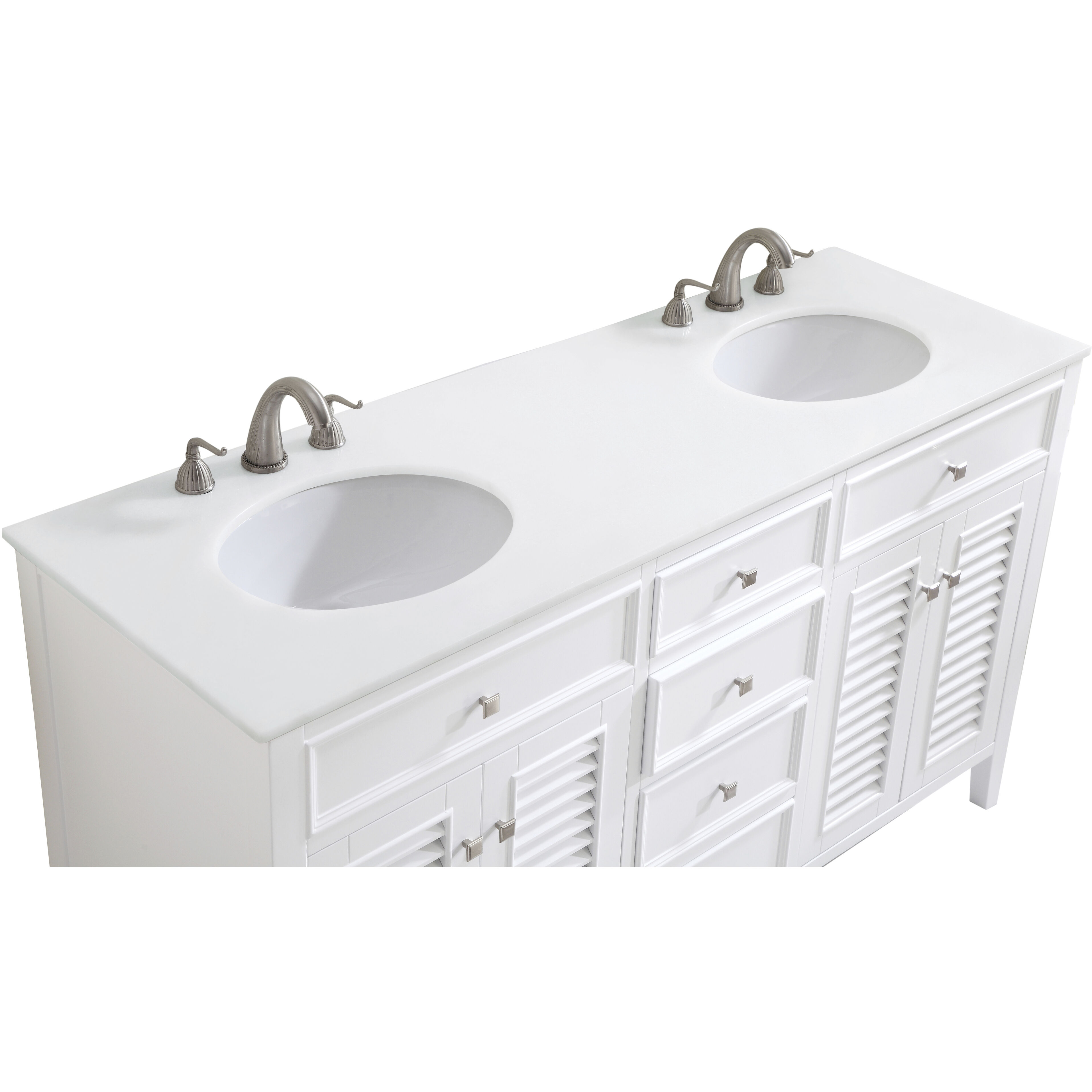 Cape Cod 60 X 21 X 35 inch Antique White Vanity Sink Set