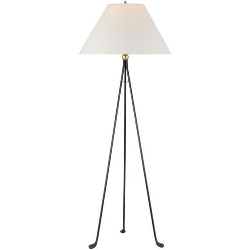 Champalimaud Valley 60.5 inch 15.00 watt Aged Iron and Gild Tripod Floor Lamp Portable Light, Medium