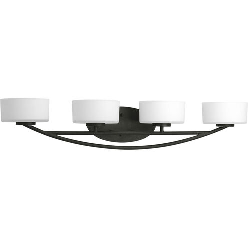 Calven 4 Light 34 inch Forged Black Bath Vanity Wall Light