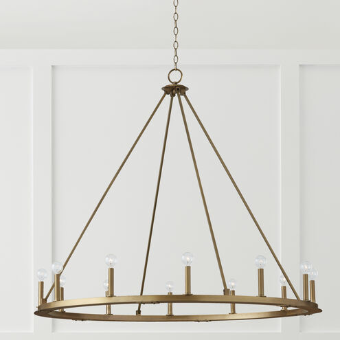 Pearson 12 Light 48.25 inch Aged Brass Chandelier Ceiling Light