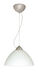 Tessa 1 Light Satin Nickel Pendant Ceiling Light in Incandescent, White Glass