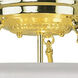 Oasis 3 Light 20 inch Polished Brass Semi-Flush Ceiling Light
