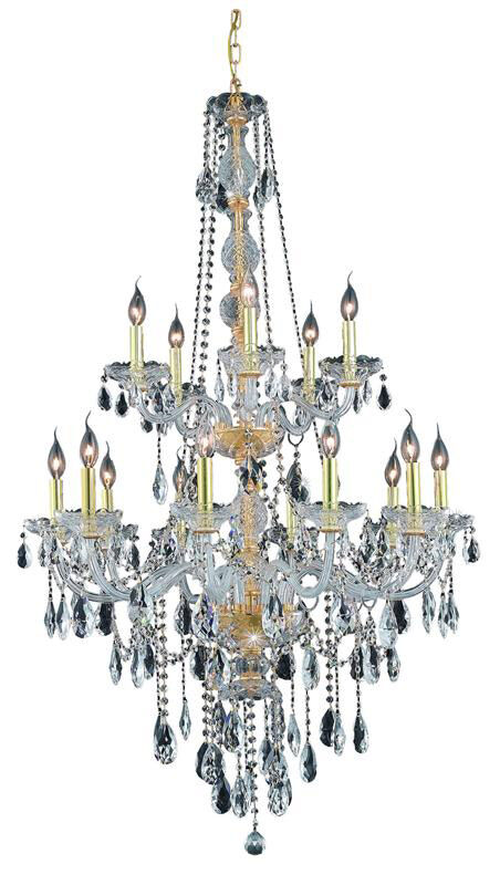 Verona 15 Light 33 inch Gold Foyer Ceiling Light in Clear, Royal Cut