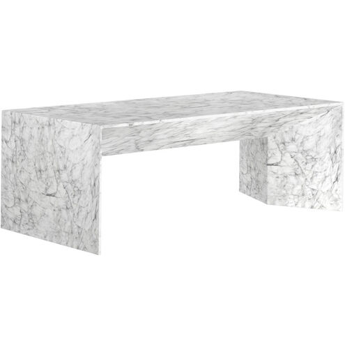 Nomad 52 X 27.5 inch Marble Look / White Outdoor Coffee Table