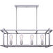 Carli 4 Light 33 inch Brushed Nickel and Brushed Dark Grey Chandelier Ceiling Light