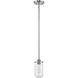 Delaney 1 Light 4 inch Brushed Nickel Pendant Ceiling Light