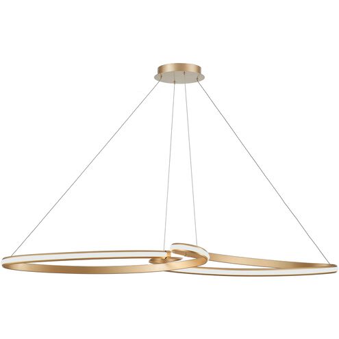 Nola LED 60 inch Aged Brass Horizontal Pendant Ceiling Light