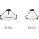 Hathaway 3 Light 16 inch Olde Bronze Indoor Semi-Flush Mount Ceiling Light in Etched White