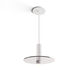 Combi LED 9 inch Matte White Pendant Ceiling Light in Clear Glass, Suspension / Flush Mount 2-in-1