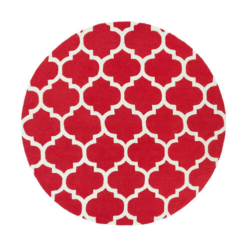 Pollack 96 X 96 inch Bright Red Indoor Area Rug, Round