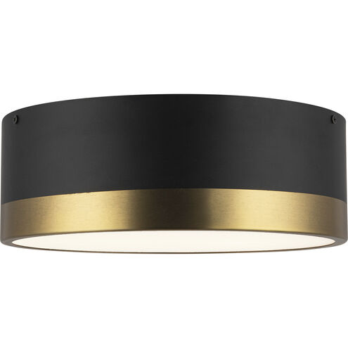 Alora Mood Brisbane 2 Light 12 inch Aged Gold and Matte Black Flush Mount Ceiling Light