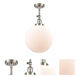Franklin Restoration XX-Large Beacon 1 Light 12 inch Brushed Satin Nickel Semi-Flush Mount Ceiling Light in Matte White Glass, Franklin Restoration