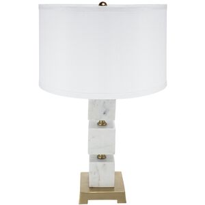 Anita 26.5 inch 40.00 watt Gold and White Table Lamp Portable Light