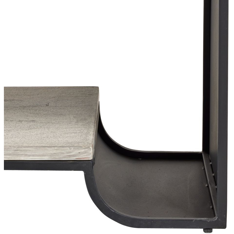 Epton Smoke Mango Wood and Blackened Bronze Bookshelf