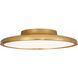 Peter Bristol Dot LED 13.75 inch Natural Brass Flush Mount Ceiling Light