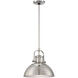 Minka-Lavery ML 1 Light 12 inch Polished Nickel Pendant Ceiling Light 2247-613 - Open Box