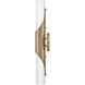 Grace LED 5 inch Textured Heritage Brass Bath Light Wall Light