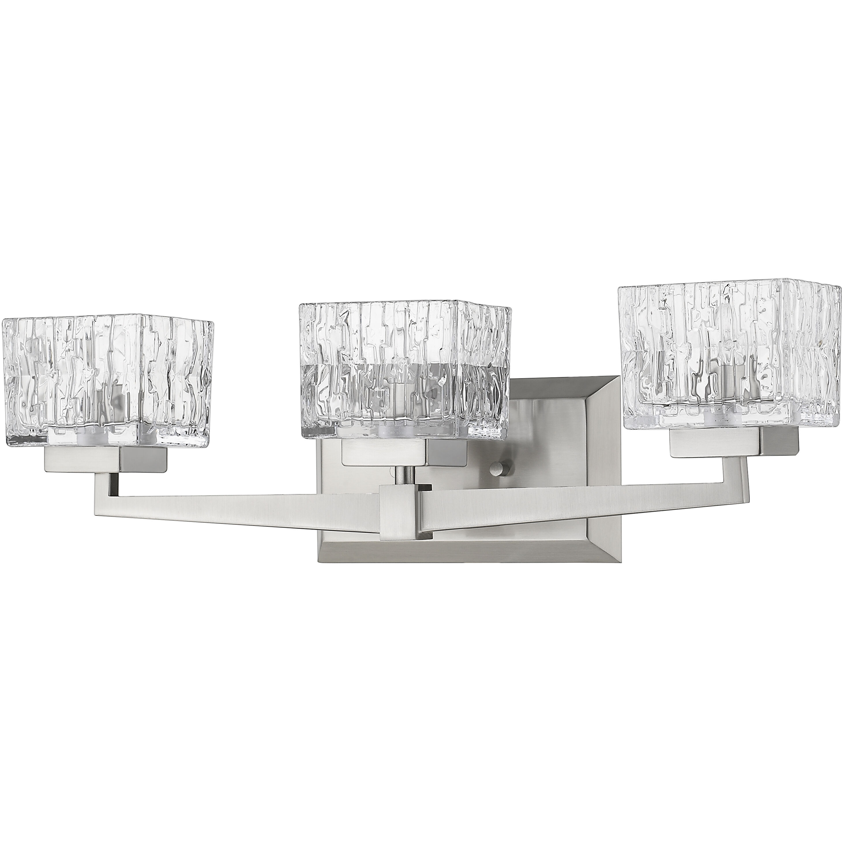 Rubicon 3 Light 22 inch Brushed Nickel Vanity Wall Light in G9