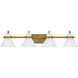 Regency 4 Light 36 inch Weathered Brass Bath Light Wall Light