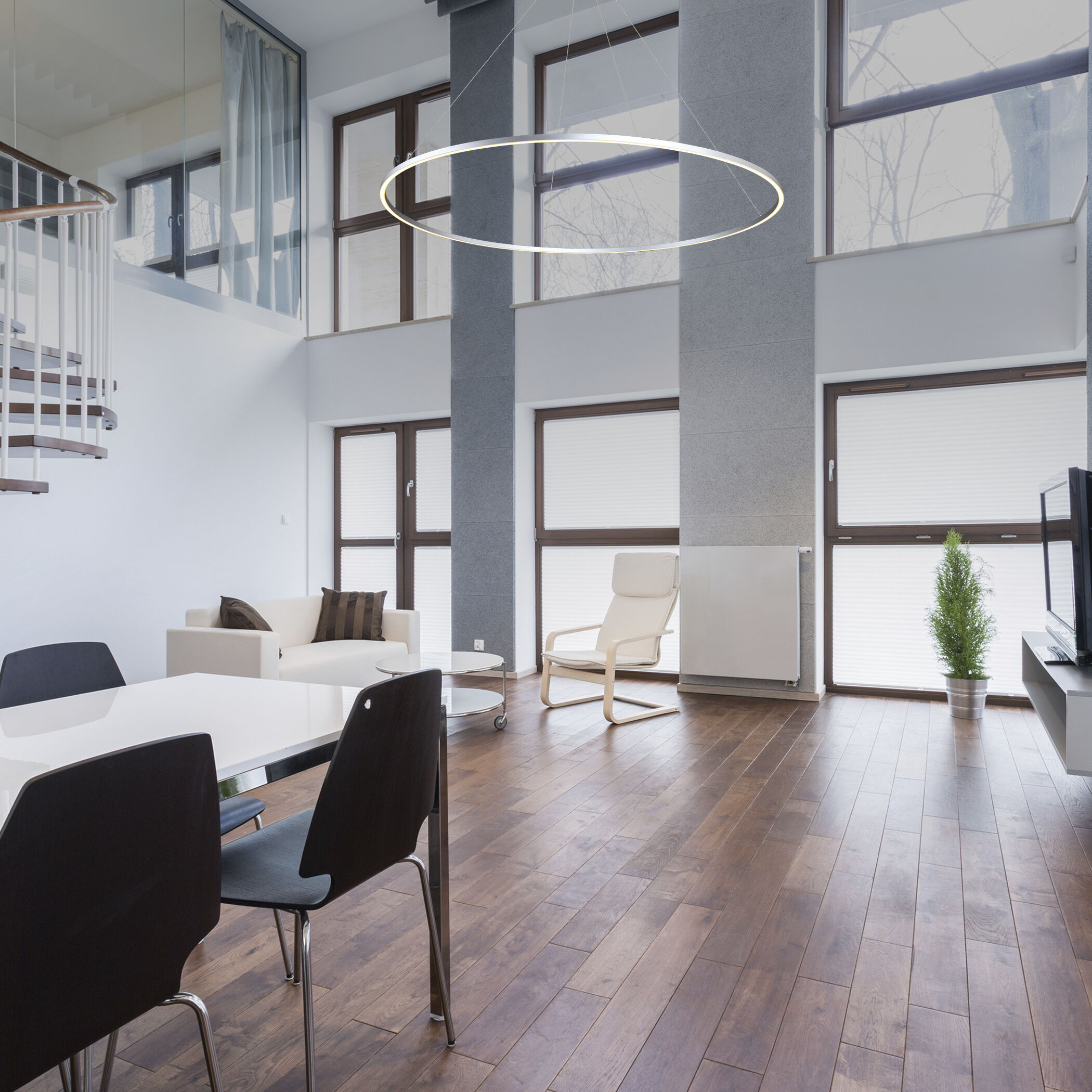 Tania 60 inch Silver Chandelier Ceiling Light