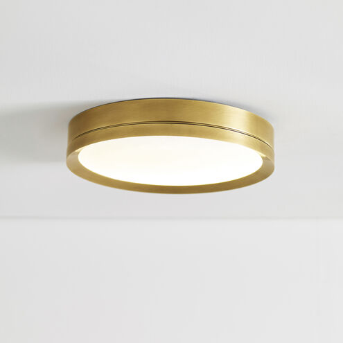 Sean Lavin Finch LED 12 inch Plated Brass Flush Mount Ceiling Light in LED 90 CRI 3000K, Integrated LED