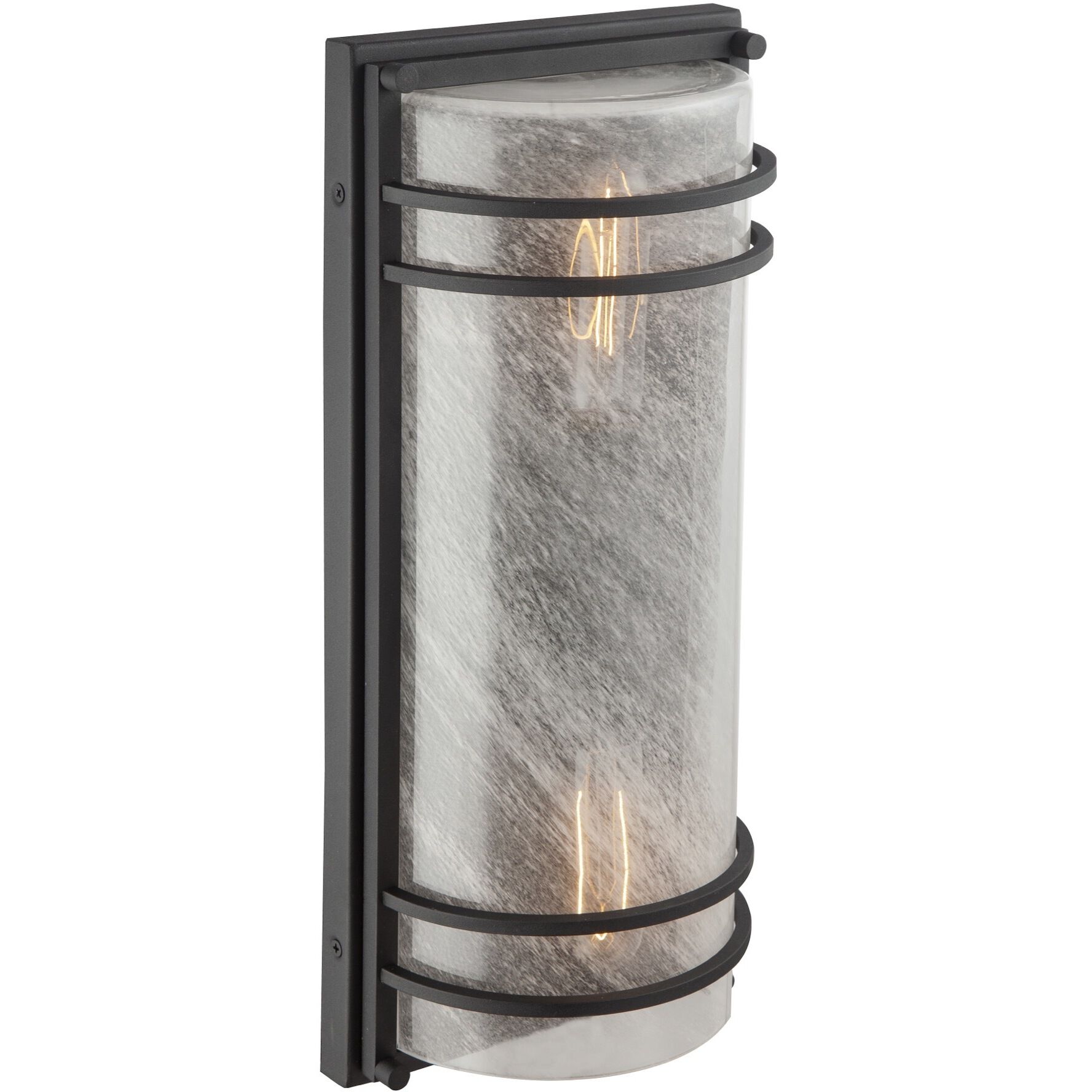 Keswick 2 Light 16.25 inch Black Outdoor Wall Sconce