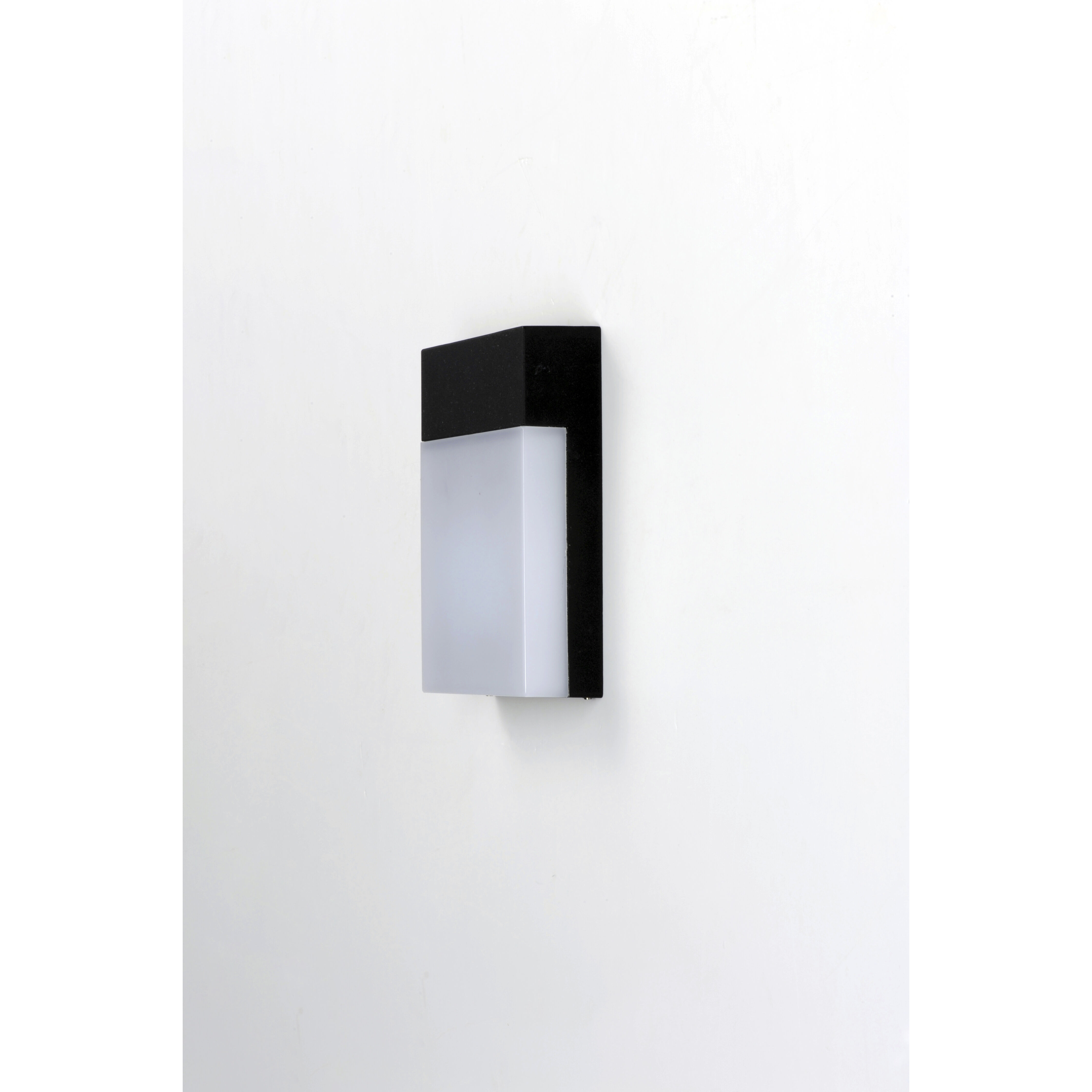 Eyebrow LED 8 inch Black Outdoor Wall Mount