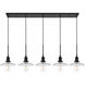 Waltz 5 Light 49 inch Black Pendant Ceiling Light
