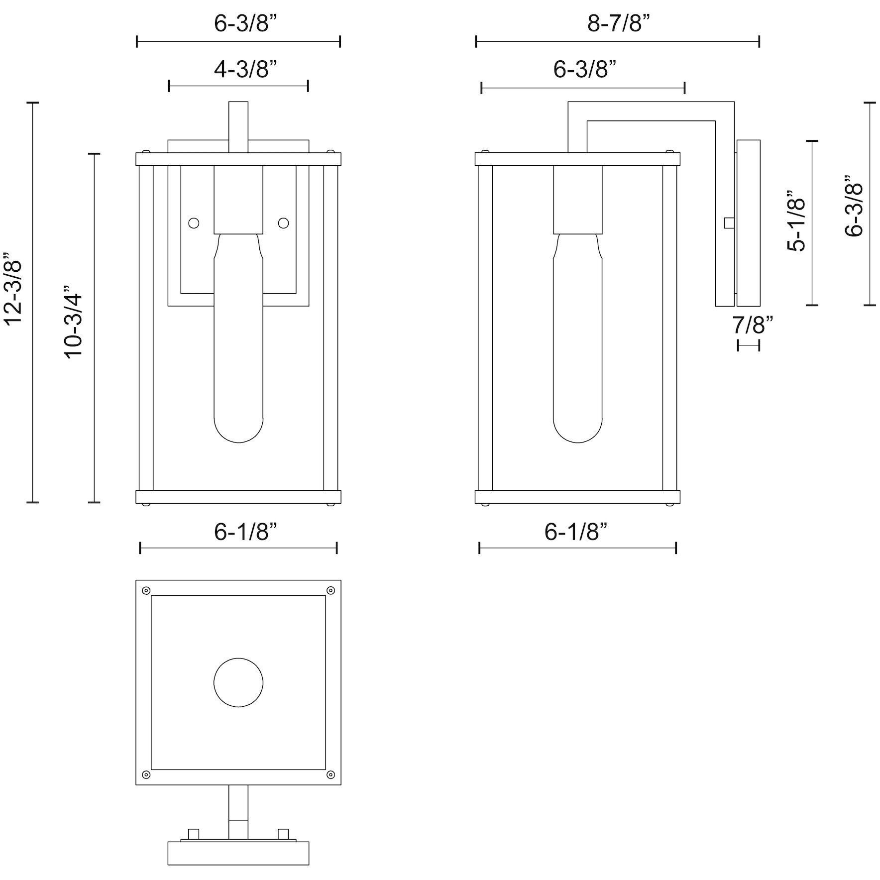 Alora Mood Brentwood 1 Light 12.38 inch Textured Black Exterior Wall Sconce