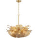 Orchid 10 Light 28.5 inch Legacy Brass Pendant Ceiling Light in Amber Handmade Glass