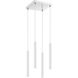 Forest LED 9.5 inch Chrome Chandelier Ceiling Light in 4, 11, Matte White Steel