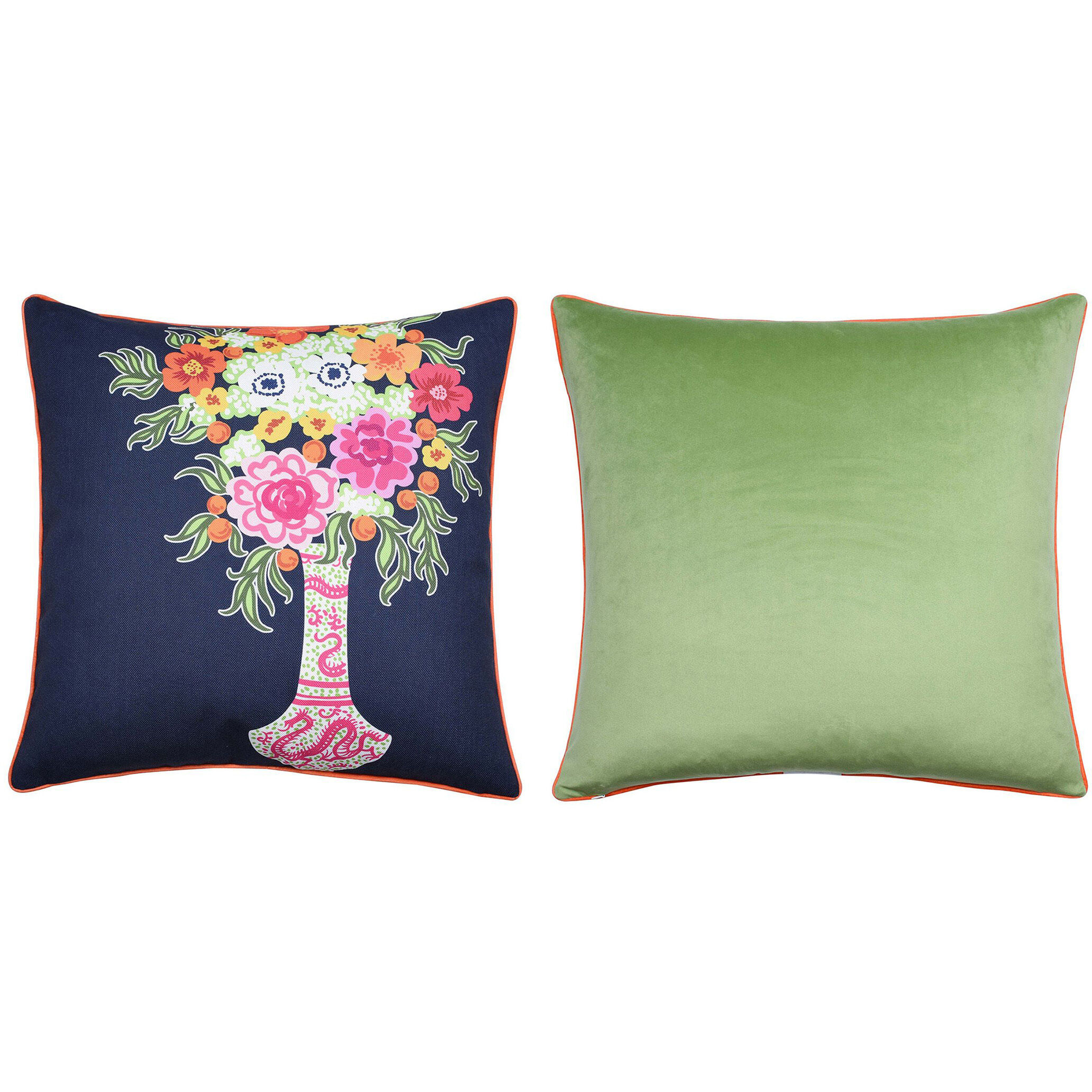 Dann Foley 24 inch Navy Throw Pillow