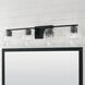 Lucas 4 Light 34 inch Matte Black Vanity Light Wall Light