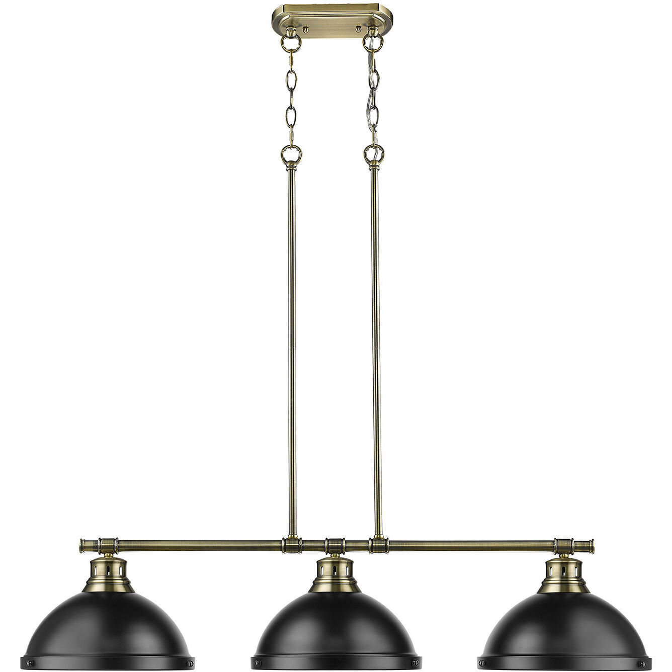 Yep Duncan Island Light Ceiling Light in Aged Brass, Matte Black