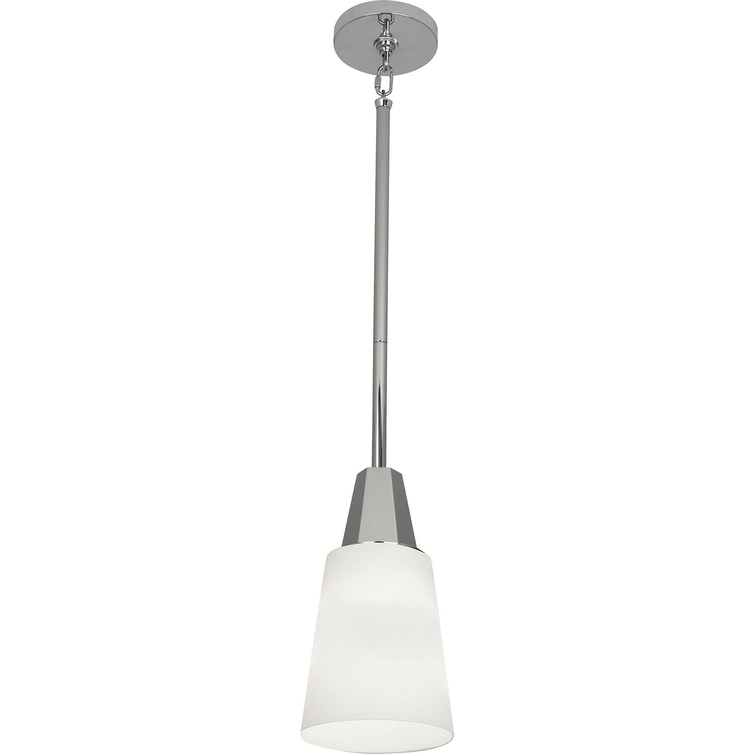 Wheatley 1 Light 6.25 inch Polished Chrome Pendant Ceiling Light in Cased White Glass