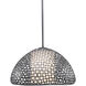 Dilston LED 24 inch Bronze Pendant Ceiling Light in Cream Linen Fabric