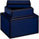 Lacquer 10.25 inch Navy/Black Boxes, Set of 2