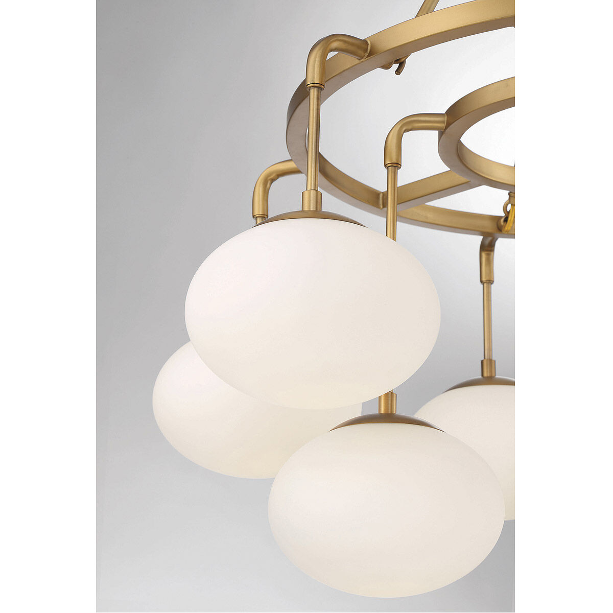 Modern 9 Light 34 inch Natural Brass Chandelier Ceiling Light