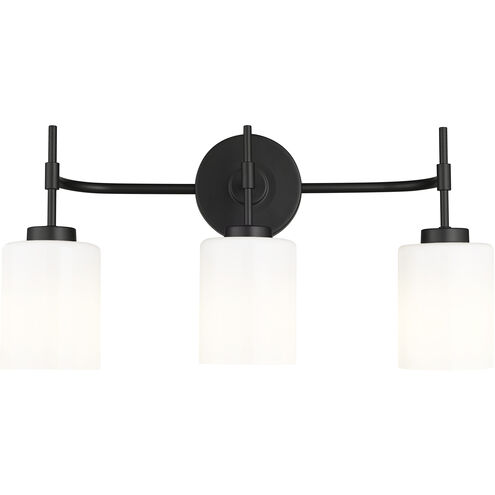 Keylee 3 Light 22 inch Matte Black Vanity Light Wall Light