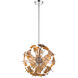 Branam 5 Light 18.25 inch Chrome and Champagne Pendant Ceiling Light in 7
