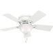 Conroy 42 inch Snow White Ceiling Fan, Low Profile